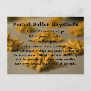 Peanut Butter Haystacks Postkarte