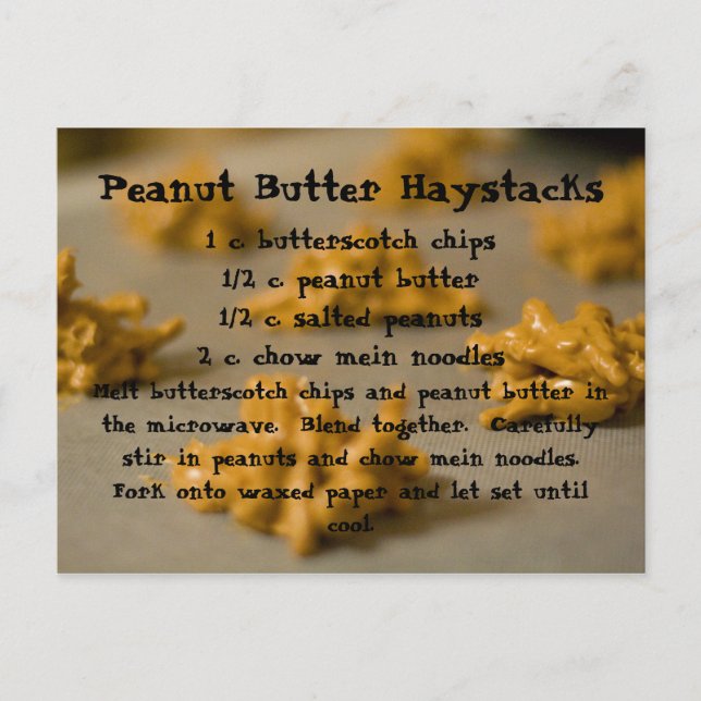 Peanut Butter Haystacks Postkarte (Vorderseite)