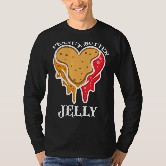 Peanut Butter Jelly Couple Matching Butter Sandwic T-Shirt (Vorderseite)