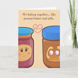 Peanut Butter & Jelly in Love - Lustig Feiertagskarte