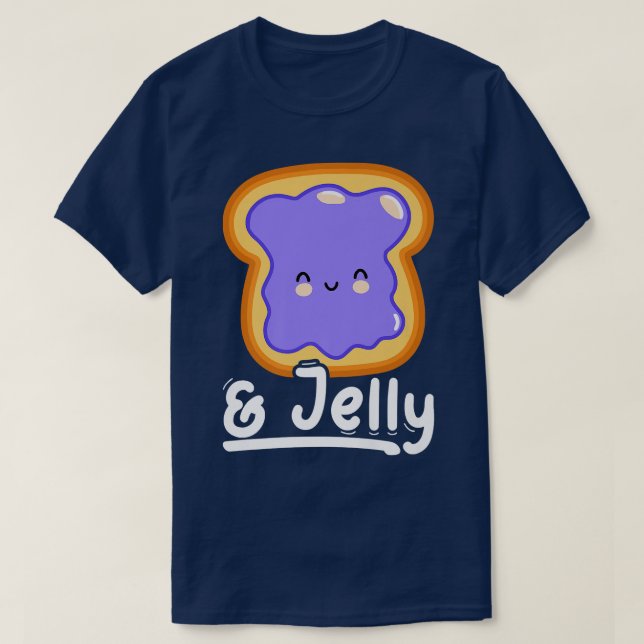 Peanut Butter & Jelly Kawaii PB&J Matching Blueber T-Shirt (Design vorne)