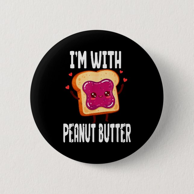 Peanut Butter Jelly Matching Couples Halloween Fun Button (Vorderseite)