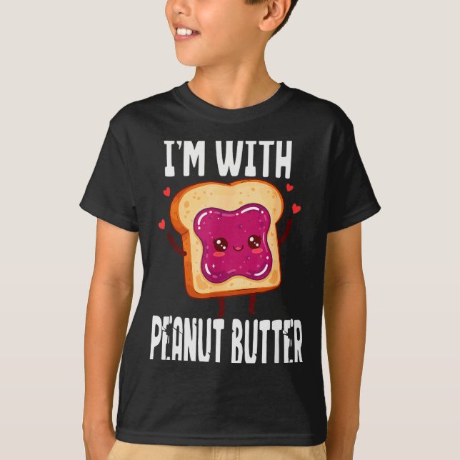 Peanut Butter Jelly Matching Couples Halloween Fun T-Shirt (Vorderseite)