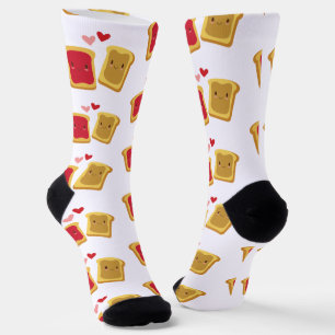 Peanut Butter & Jelly Pattern Socken