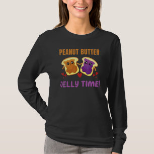 Peanut Butter Jelly Time Food Graphic T-Shirt