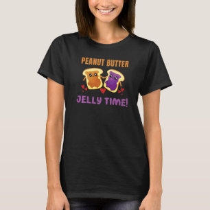 Peanut Butter Jelly Time Food Graphic T-Shirt