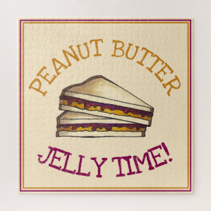 Peanut Butter Jelly Time PBJ Sandwich Lunch Feinsc Puzzle