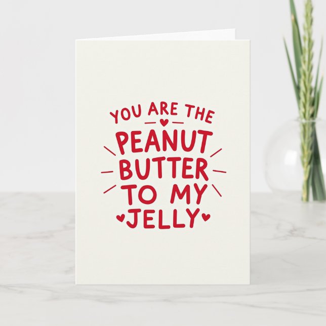 Peanut Butter Jelly Valentine Card Karte (Vorderseite)