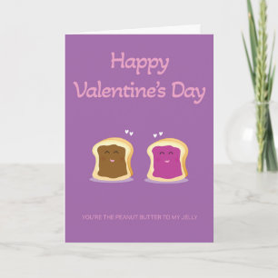 Peanut Butter & Jelly Valentine's Day Card Karte