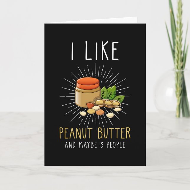 Peanut Butter Lover-Geschenk lustiges Zitat Karte (Vorderseite)