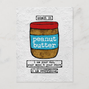 Peanut Butter Postcard - Funny Food Postkarte