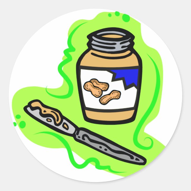 Peanut Butter Runder Aufkleber (Vorderseite)