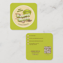 Peanut Butter Trendsetter Berufliches Logo Niedlic Quadratische Visitenkarte