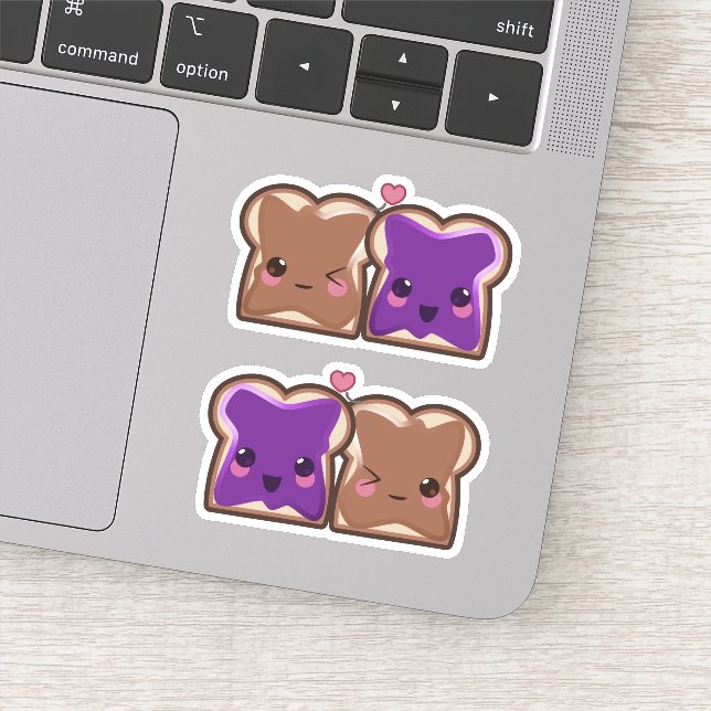 Peanut Butter und Jelly BBF's Kawaii Stickers Aufkleber (Detail)