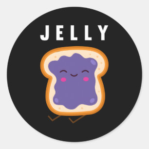 Peanut Butter und Jelly bester Freund Runder Aufkleber