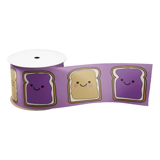 Peanut Butter und Jelly Birthday Party PBJ Satinband (Spule)