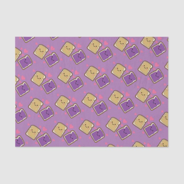 Peanut Butter und Jelly Birthday Party PBJ Seidenpapier (Vorderseite)