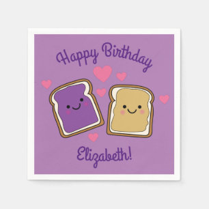 Peanut Butter und Jelly Birthday Party PBJ Serviette