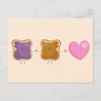 Peanut Butter und Jelly Liebe Postkarten