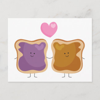 Peanut Butter und Jelly Liebe Postkarten