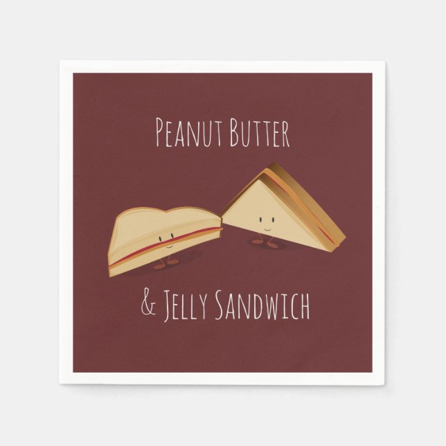Peanut Butter und Jelly Sandwich | Serviette (Vorderseite)