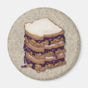 Peanut Butter und Jelly Sandwiches Magnet
