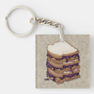 Peanut Butter und Jelly Sandwiches Schlüsselanhänger