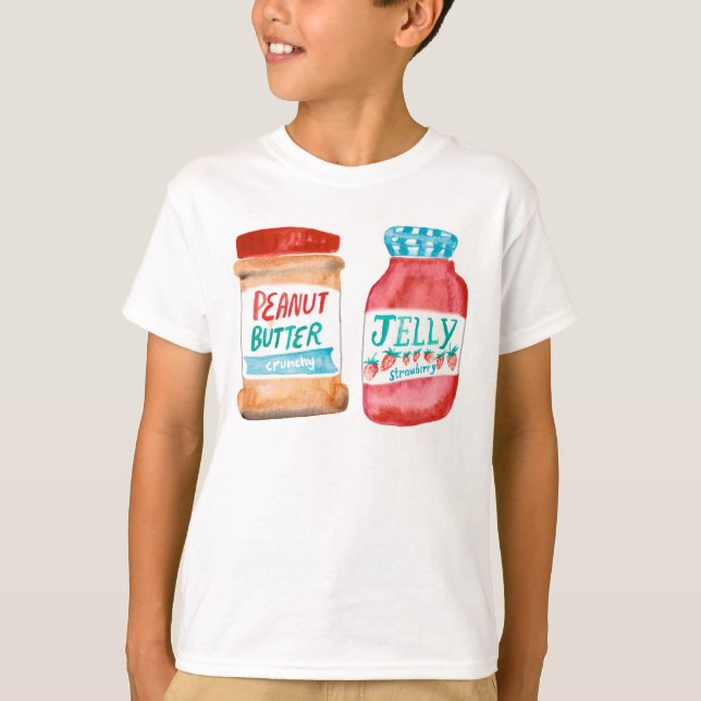 Peanut Butter und Jelly Watercolor T-Shirt (Vorderseite)