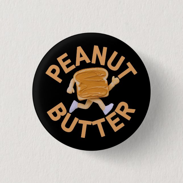 Peanut Butter Vibes Funny & Niedlich Design Button (Vorderseite)