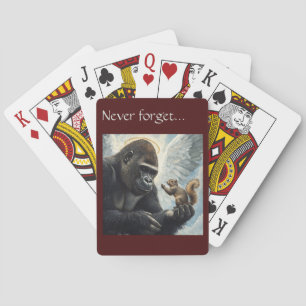 Peanut das Eichhörnchen und Harambe - Niemals verg Spielkarten
