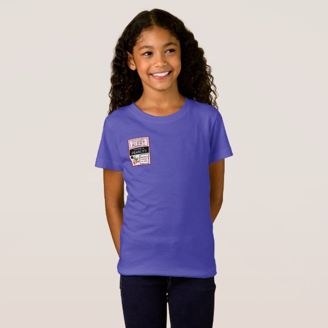 Peanut Food Allergy Alert Abzeichen Style T-Shirt (Vorne ganz)