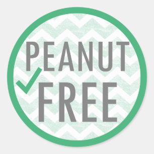 Peanut Free Green Allergen Free Runder Aufkleber