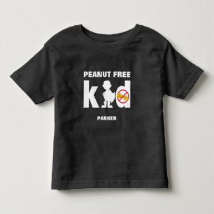 Peanut Free Kid Super Boy Food Allergie Alert Shir Kleinkind T-shirt
