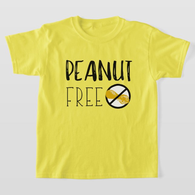 Peanut Free Symbol Peanut Allergie Alert T-Shirt (Ablage )
