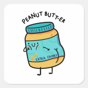 Peanut-Hintern-er-Peanut-Panzer Quadratischer Aufkleber