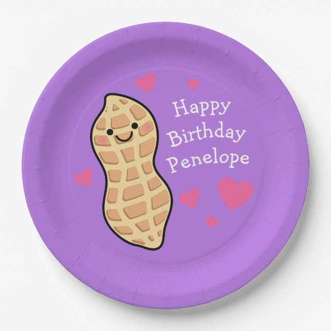 Peanut Kindergeburtstag Party Niedlicher Cartoon Pappteller (Vorderseite)
