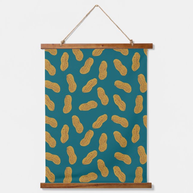 Peanut Pattern Wandteppich Mit Holzrahmen (Vorderseite)