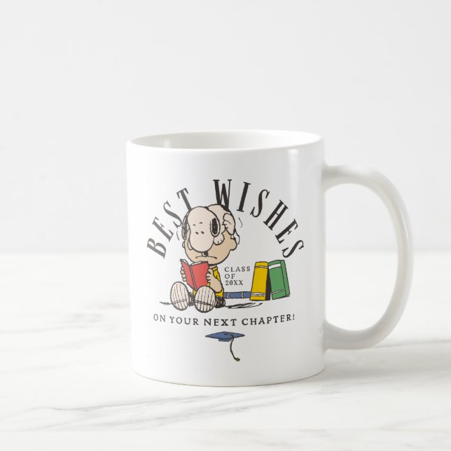 Peanuts Best Wishes Graduation Snoopy Reading Kaffeetasse (Rechts)