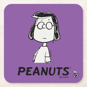 Peanuts Beständigkeit   Marcie Rechteckiger Pappuntersetzer