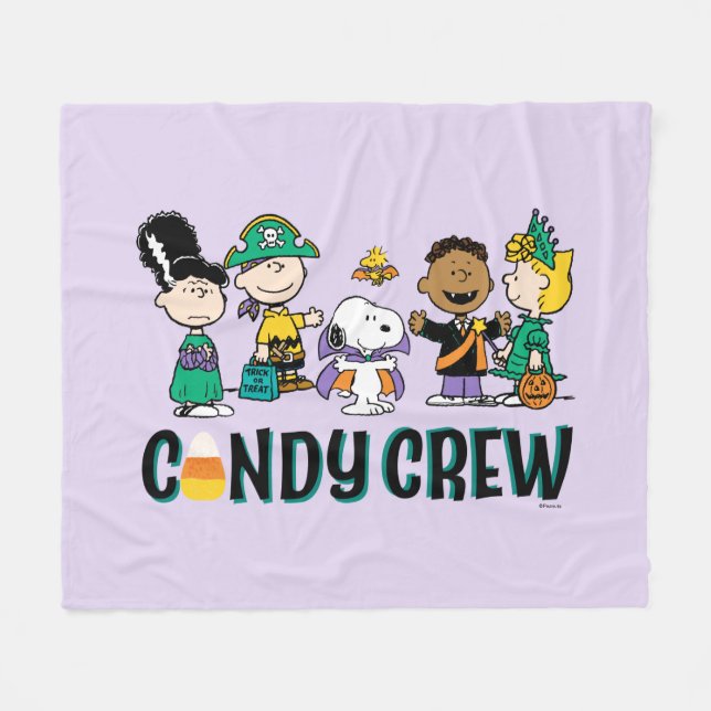 Peanuts Candy Crew Halloween-Gang Fleecedecke (Vorderseite (Horizontal))