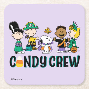 Peanuts Candy Crew Halloween-Gang Rechteckiger Pappuntersetzer