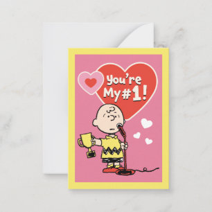 Peanuts Charlie Brown Du bist mein #1! Mitteilungskarte