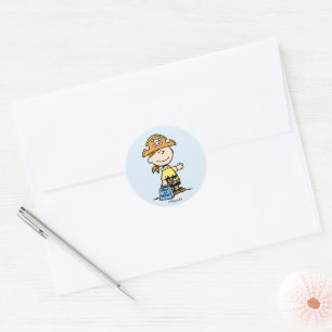 Peanuts Charlie Brown Pirat Halloween Runder Aufkleber