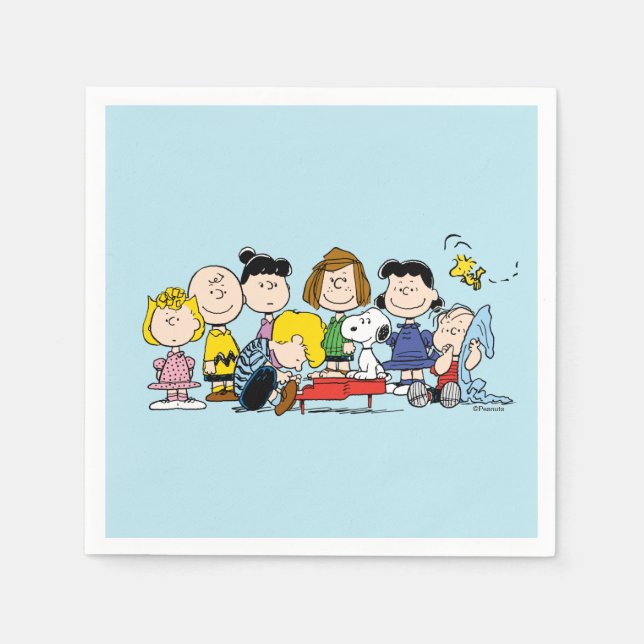 Peanuts | Charlie Brown und Gang Serviette (Vorderseite)
