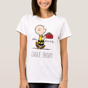 Peanuts   Charlie Brown with Snoopy's Dish T-Shirt