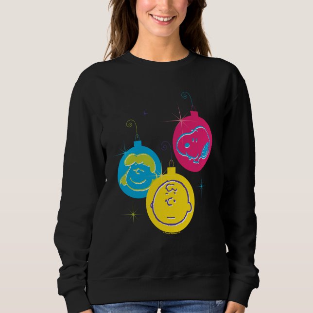 Peanuts Christmas Baubles Trio Sweatshirt (Vorderseite)