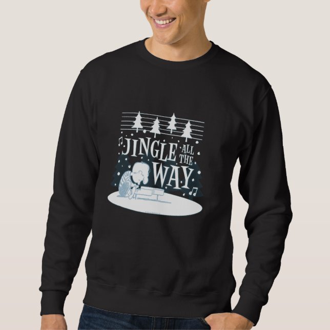 Peanuts Christmas Schroeder Playing Jingle Bells O Sweatshirt (Vorderseite)