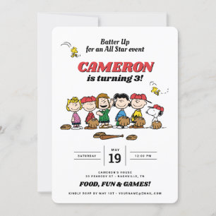 Peanuts   Einladung Baseball zum Geburtstag