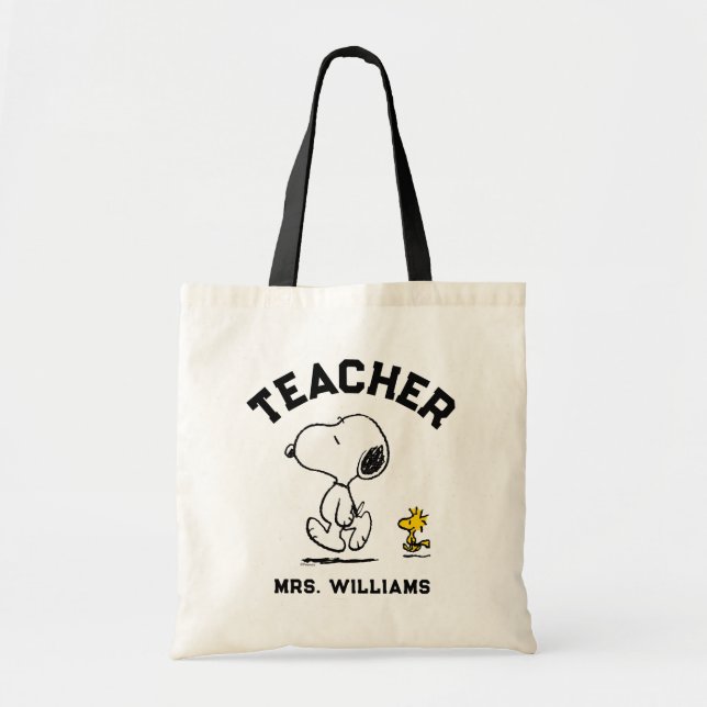 Peanuts Est. 1950 | Snoopy & Woodstock Teacher Tragetasche (Vorne)