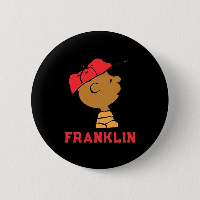 Peanuts Franklin Baseball Cap T-Shirt  Button (Vorderseite)
